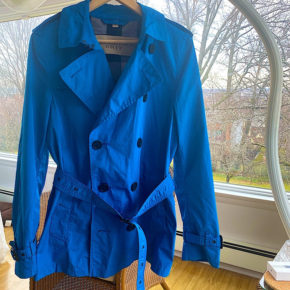 Rare Blue Unisex Burberry Trench (Men XS, Women S-M)